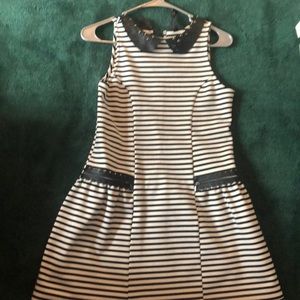 Black and white collared dress